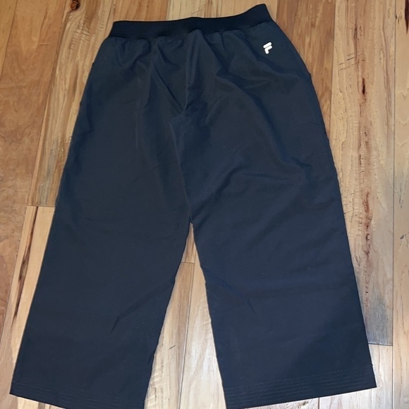 FILA women’s Scarpello Capri sport gray pants Sz L new‎ zipper elastic waist - Picture 4 of 7